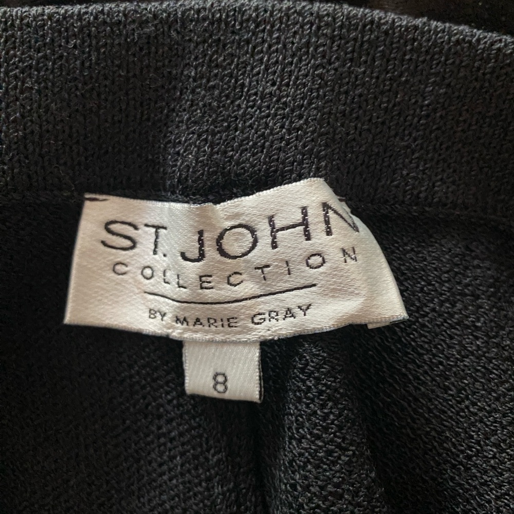 St. John Black Blazer Tailored Suit 3 piece set - Picture 8 of 8